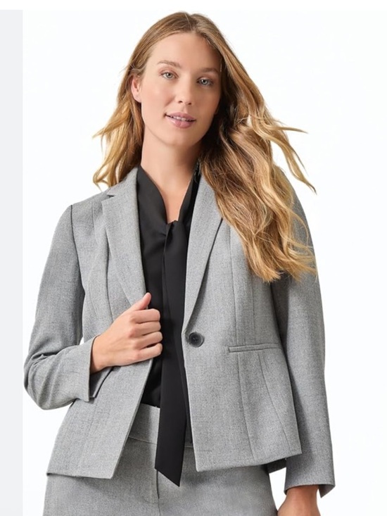 LOFT Jackets & Blazers - LOFT Gray Tailored One-Button minimalist business Blazer